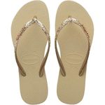 sandália havaianas slim glitter ii areia 33-34 vr