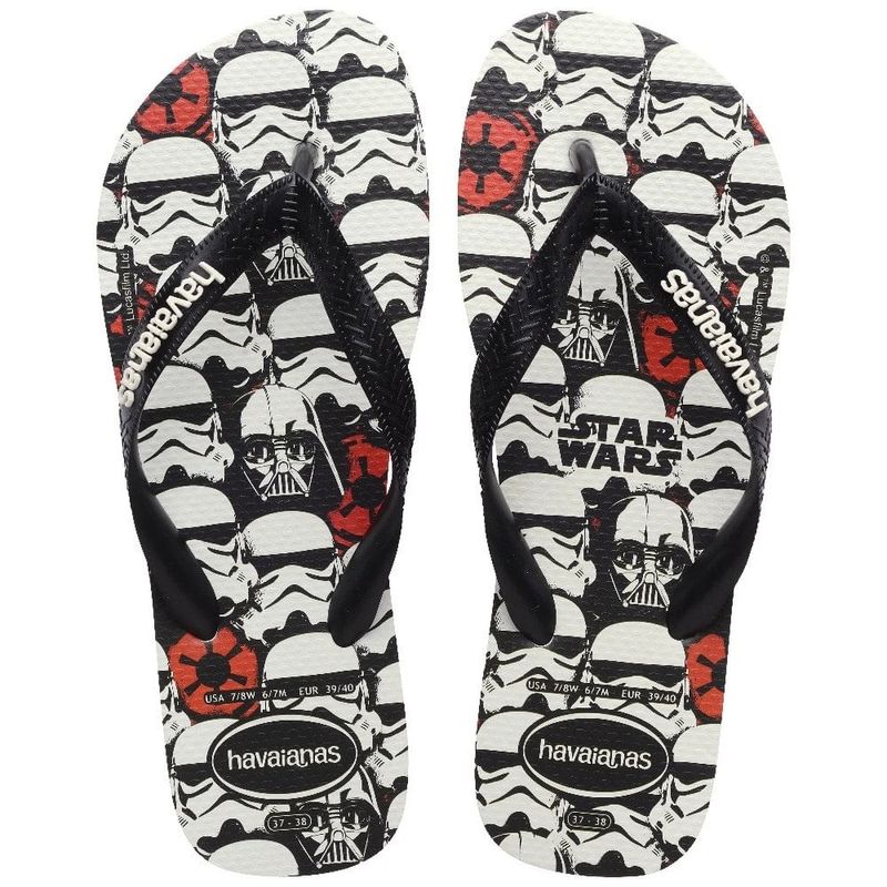 sandália havaianas star wars branco e preto 37-38