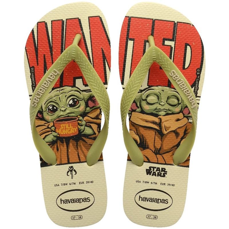 sandália havaianas star wars buttercream 35-36