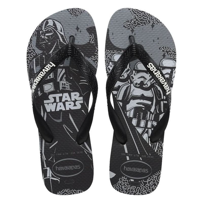 sandália havaianas star wars preto e branco 41-42 vr