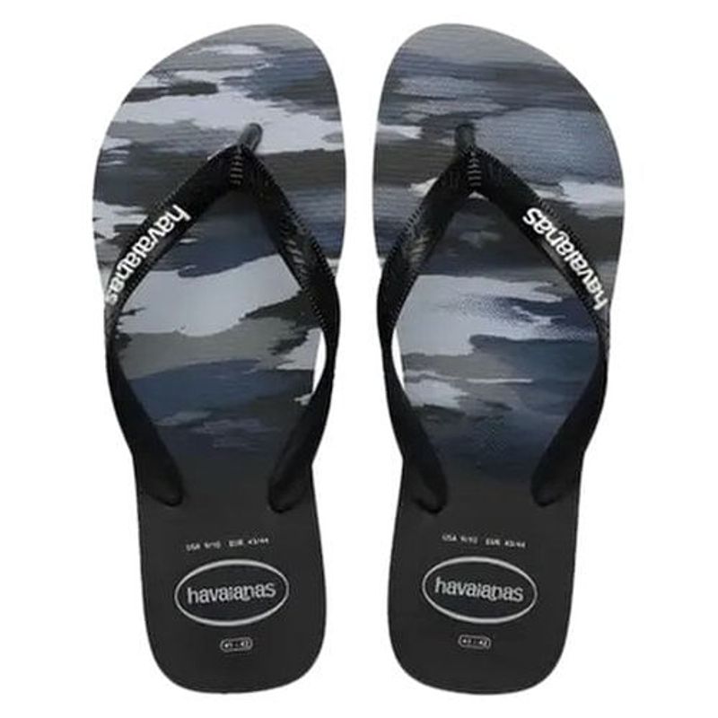 sandália havaianas top camu preto e branco 43-44 exc