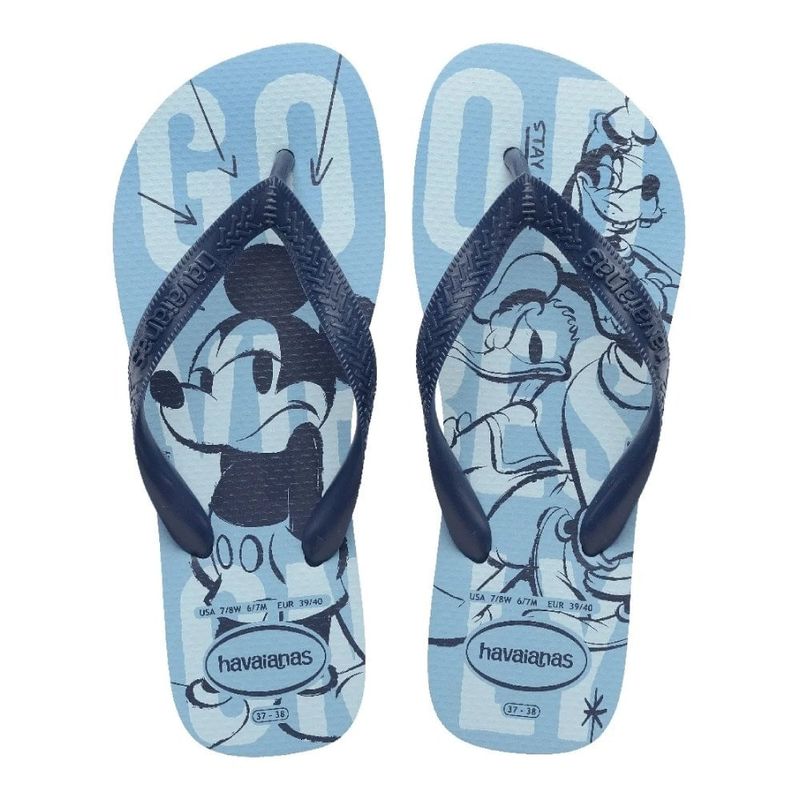 sandália havaianas top disney azul lavanda 43-44