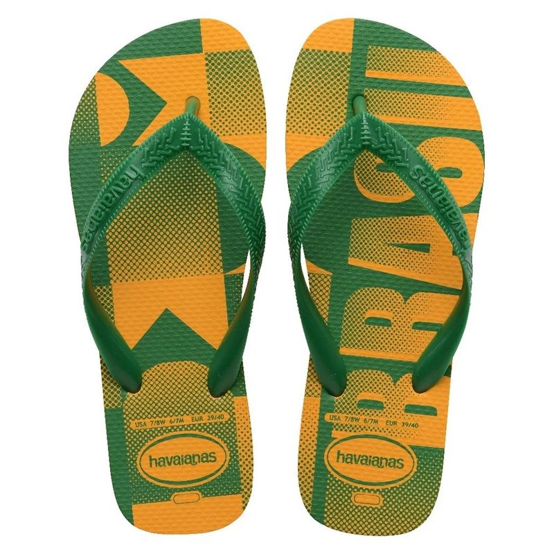 sandália havaianas top vai brasil amarelo pop 43-44