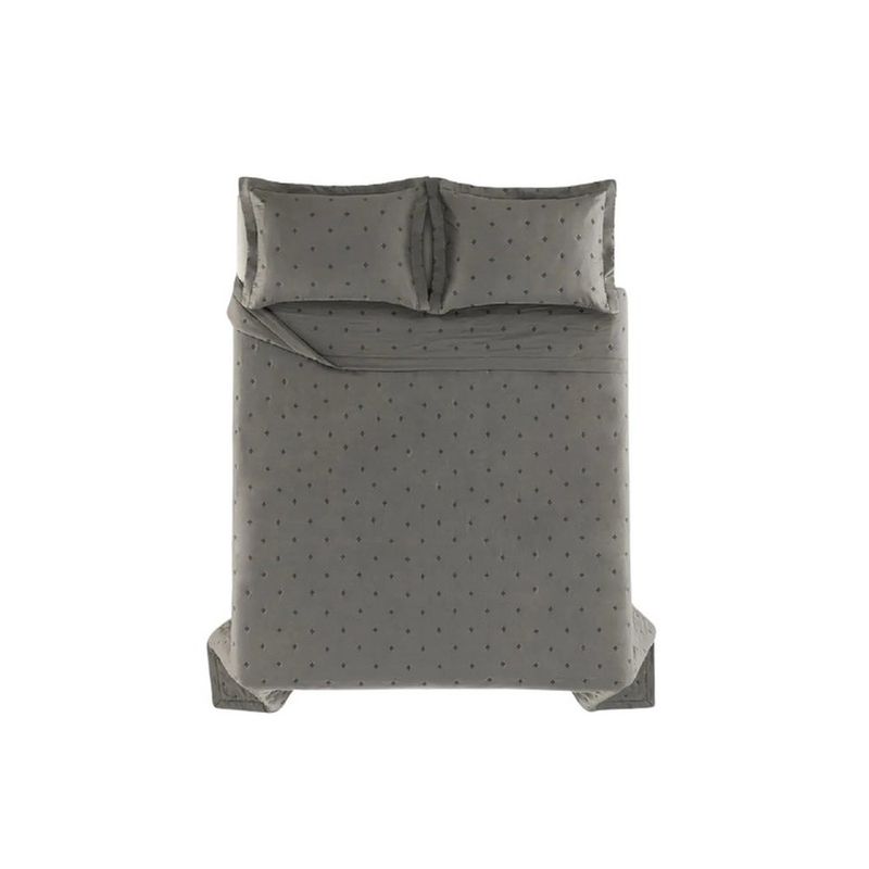 jogo de cama queen 3 peças karsten juno cinza 240x260cm (mp)