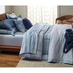 jogo de cama casal 4 peças karsten samuel azul 220x250cm (mp)