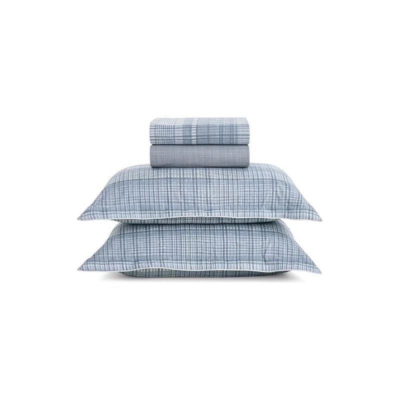 jogo de cama queen 4 peças karsten samuel azul 240x250cm (mp)