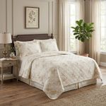 jogo de cama king 3 peças karsten mariah bege 290x260cm (mp)