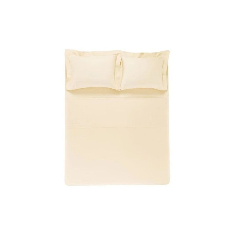 jogo de cama casal 4 peças karsten domos palha 220x250cm (mp)