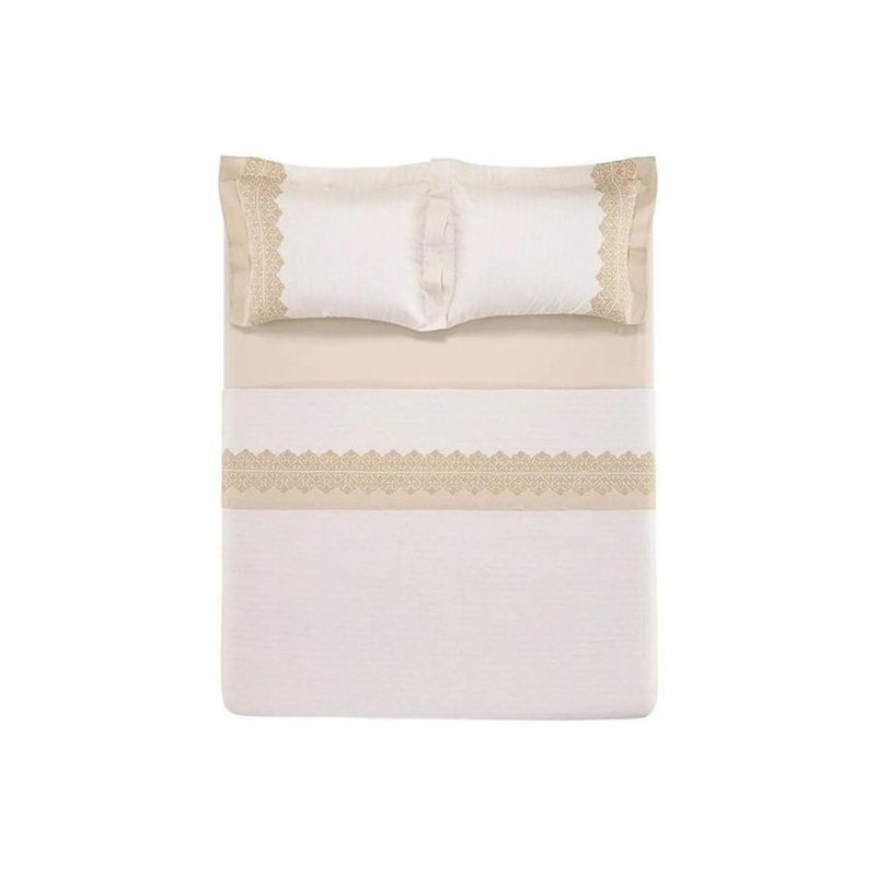 jogo de cama casal 4 peças karsten bourbon 220x250cm (mp)
