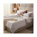jogo de cama queen 4 peças karsten georgia branco 240x250cm (mp)