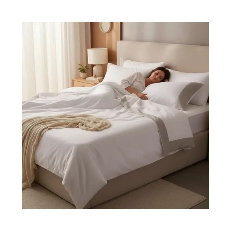jogo de cama queen 4 peças karsten georgia branco 240x250cm (mp)