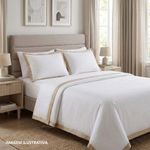 jogo de cama queen 4 peças karsten mariz branco 240x244cm (mp)