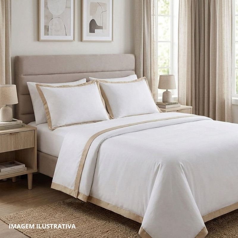 jogo de cama queen 4 peças karsten mariz branco 240x244cm (mp)