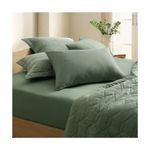 jogo de cama solteiro 2 peças karsten itan verde 100x200x35cm (mp)
