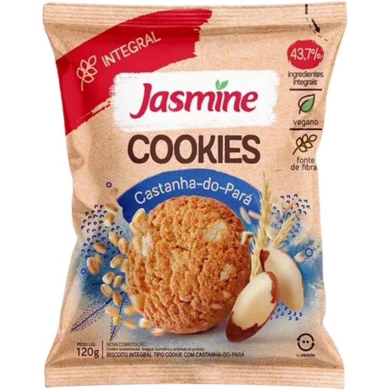 cookies integral jasmine castanha-do-pará 120g