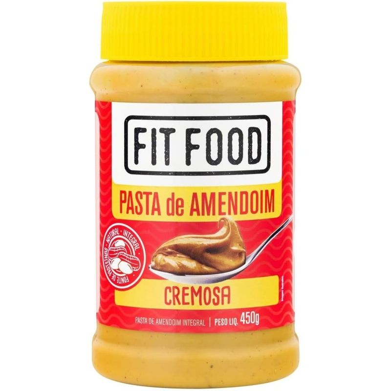 pasta de amendoim integral fit food cremosa 450g