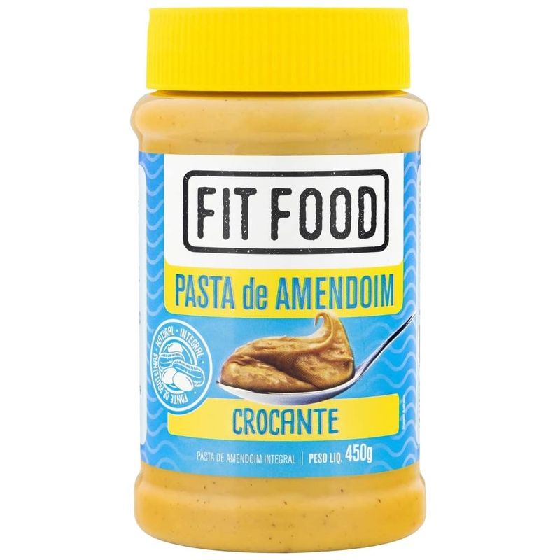 pasta de amendoim integral fit food crocante 450g