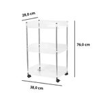 organizador triplo paramount com rodízio 38x28x76cm 3601 (mp)