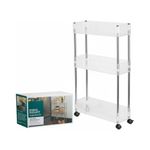 organizador triplo paramount com rodízio 43x14x82cm 3727 (mp)