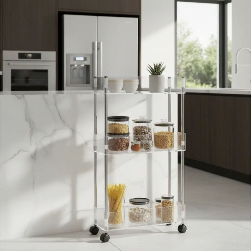 organizador triplo paramount com rodízio 43x14x82cm 3727 (mp)