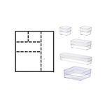 kit organizadores paramount modulares 5 peças diamond acrílico 1965 (mp)