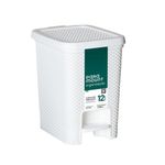 lixeira paramount linea com pedal 12l branco 2002 (mp)