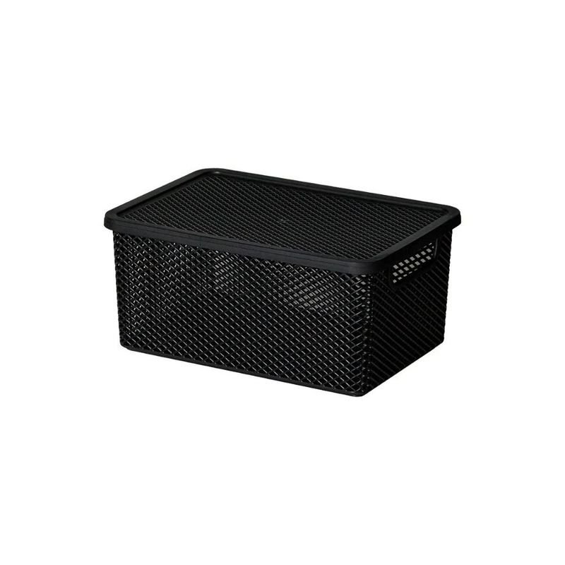 cesto organizador línea paramount com tampa 27x19x12cm 2012 (mp)