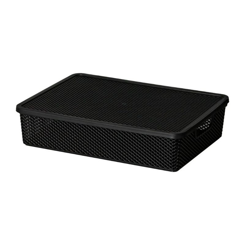 cesto organizador línea paramount com tampa 37x27x8cm 2013 (mp)