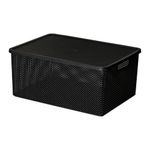 cesto organizador línea paramount com tampa 37x27x16cm 2014 (mp)