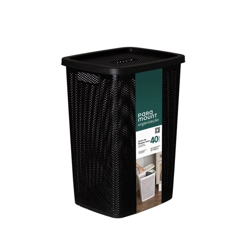 cesto de roupa línea paramount com tampa 40l 2023 (mp)