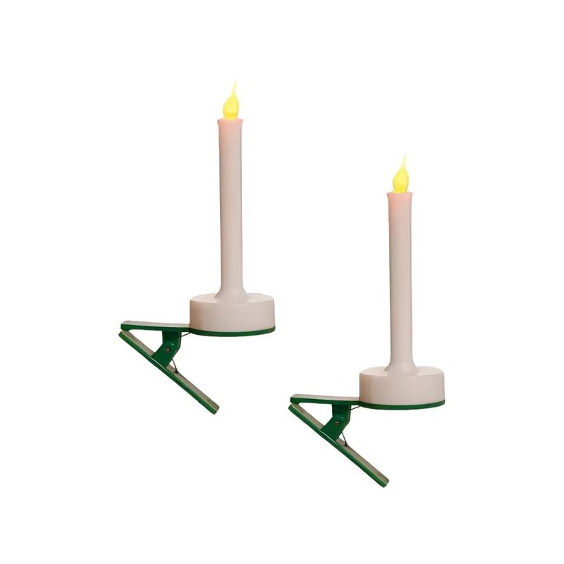 vela decorativa cromus led com clip 2 unidades 1110451 (mp)