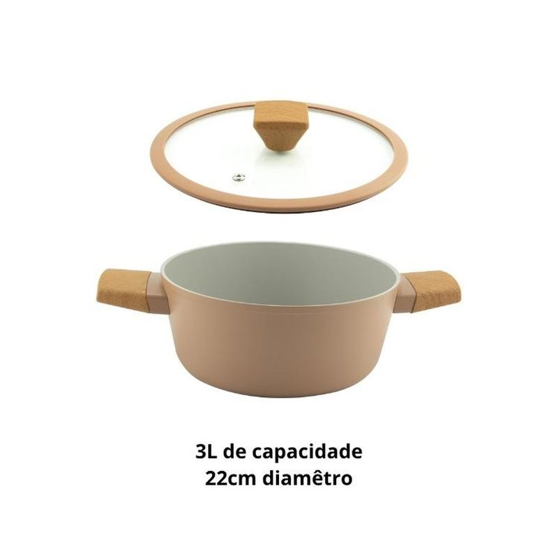 caçarola fracalanza norma antiaderente 3l fendi mocha (mp)