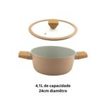 caçarola fracalanza norma antiaderente 4,1l fendi mocha (mp)