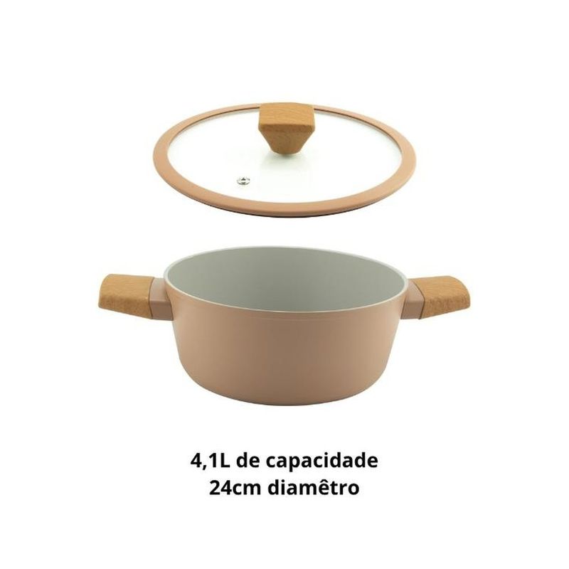 caçarola fracalanza norma antiaderente 4,1l fendi mocha (mp)