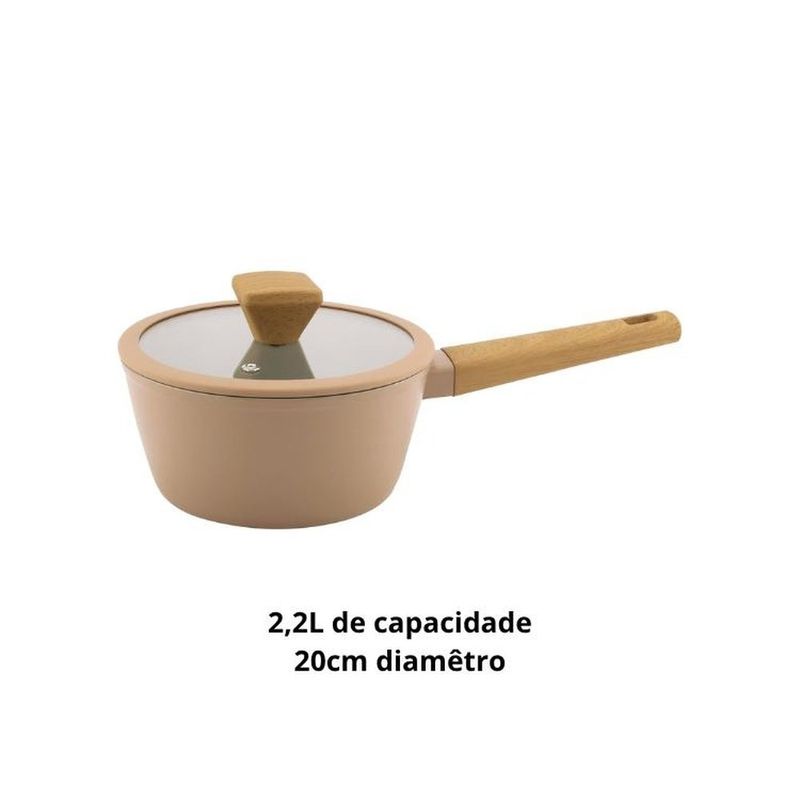 panela fracalanza norma antiaderente 2,2l fendi mocha (mp)
