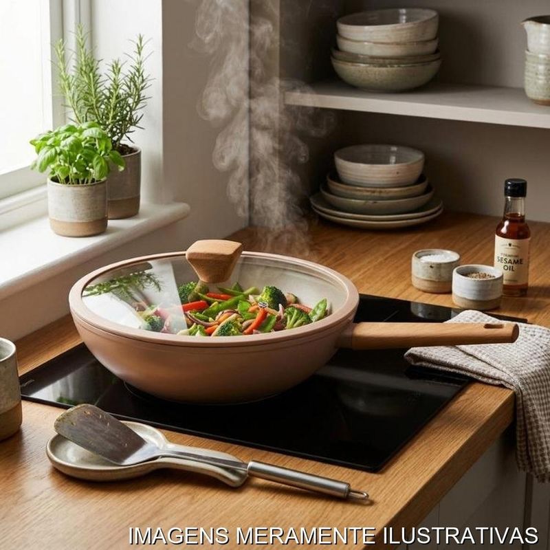 wok fracalanza antiaderente fendi mocha 28cm (mp)