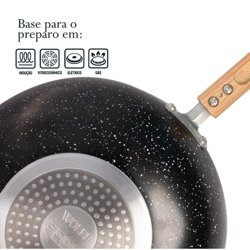 frigideira wolff granilite antiaderente preto 14cm (mp)