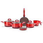 jogo de panelas 6 peças brinox ceramic life smart plus vermelho (mp)