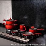 jogo de panelas 6 peças brinox ceramic life smart plus vermelho (mp)