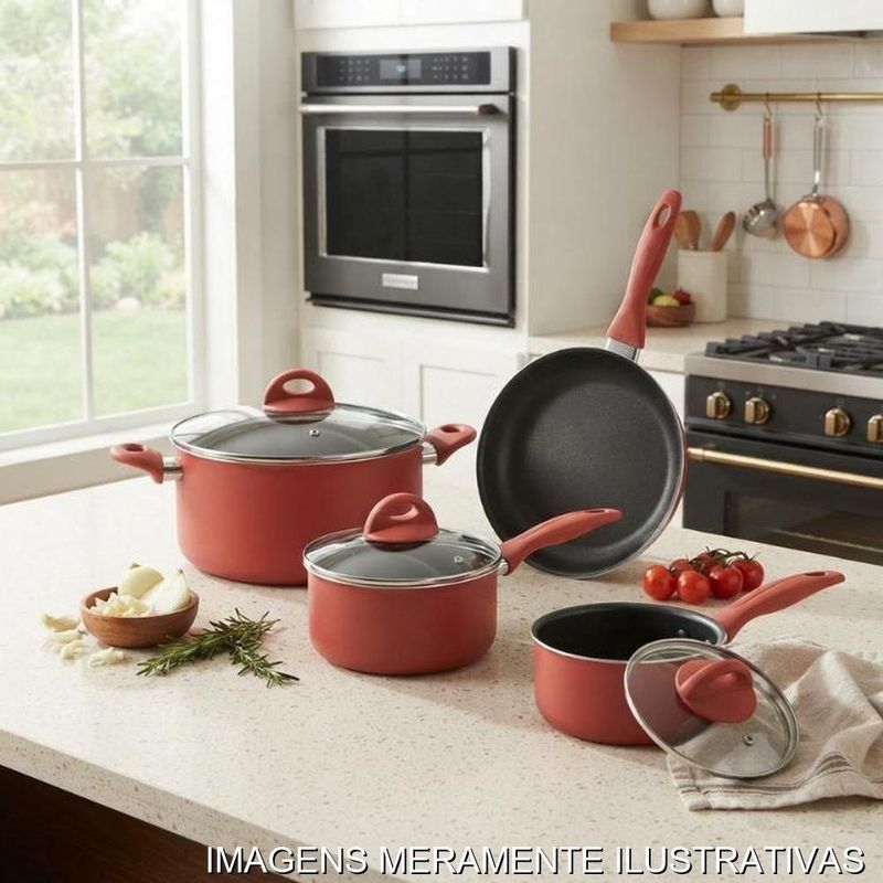 jogo de panelas 4 peças brinox paprika vermelho (mp)