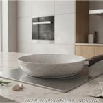 frigideira brinox ceramic life suprema vanilla bege 20cm (mp)