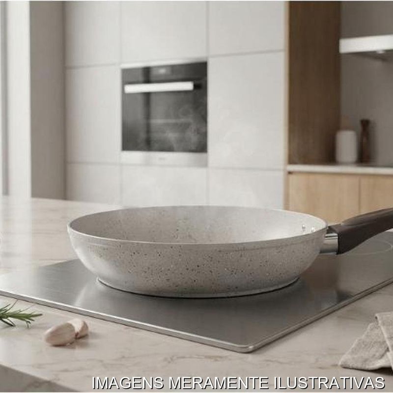 frigideira brinox ceramic life suprema vanilla bege 20cm (mp)