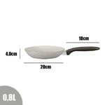frigideira brinox ceramic life suprema vanilla bege 20cm (mp)