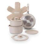jogo de panelas 10 peças brinox ceramic life fit areia (mp)