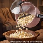 pipoqueira brinox ceramic life rainbow 20cm rosa (mp)