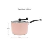 pipoqueira brinox ceramic life rainbow 20cm rosa (mp)