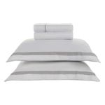 jogo de cama king 4 peças karsten lara prata branco 290x260cm (mp)