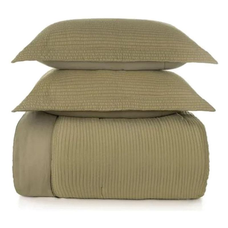 jogo de cama king 3 peças karsten baumann oliva 290x260cm (mp)