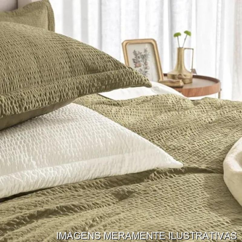 jogo de cama king 3 peças karsten baumann oliva 290x260cm (mp)