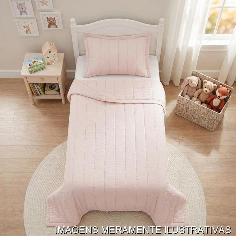 jogo de cama solteiro 2 peças karsten orion rosa 180x260cm (mp)